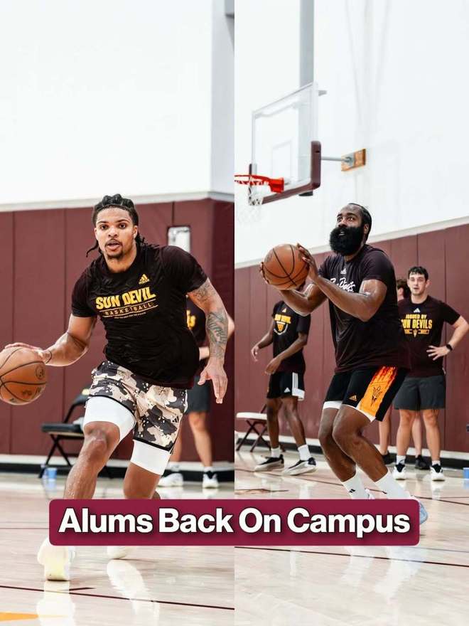 哈登返回母校训练