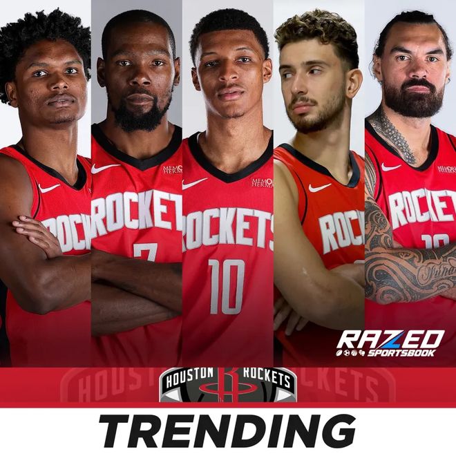 火箭排出“巨人阵”！杜兰特领衔史上最高首发，迎战雷霆揭幕战